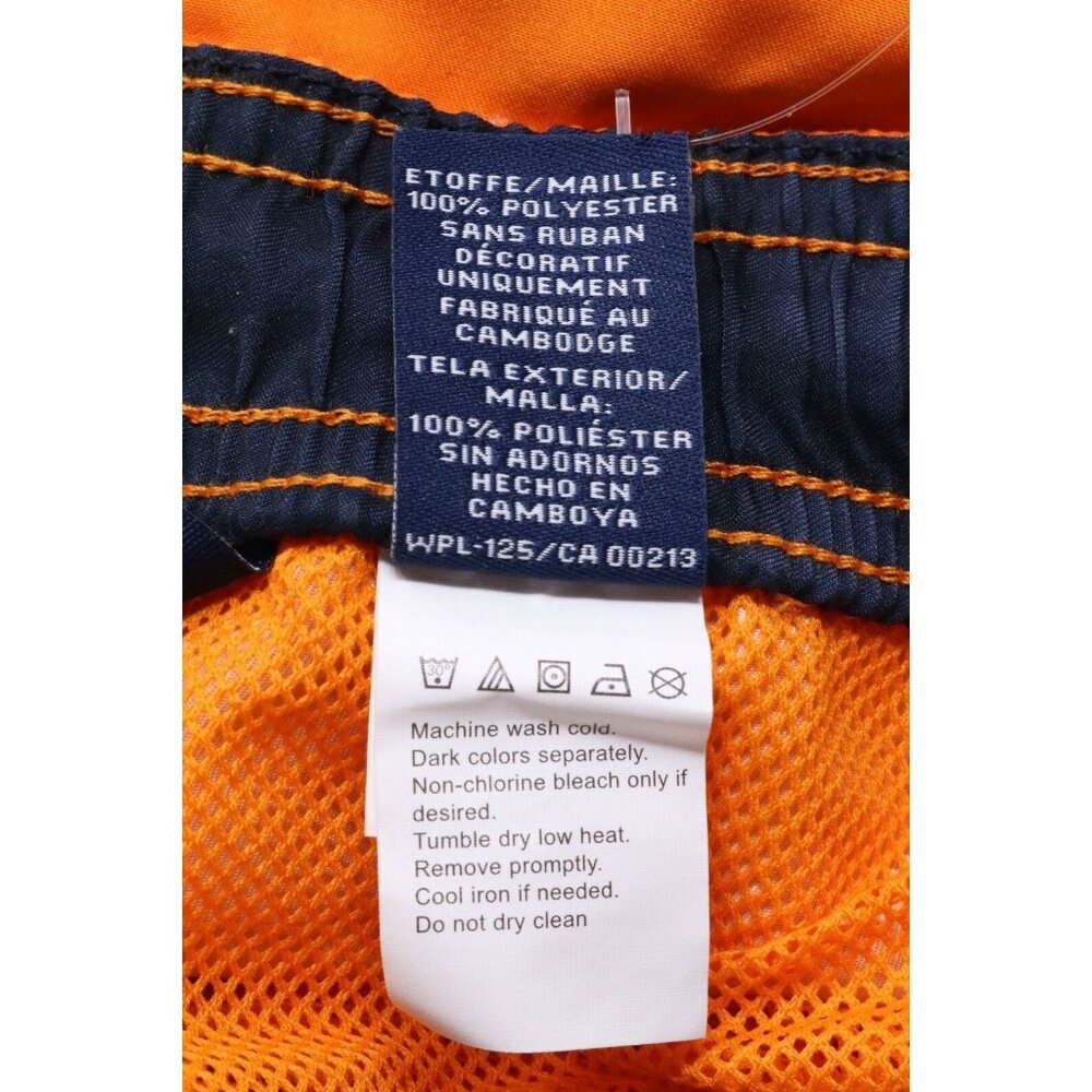 Chaps Swimwear Mens M Orange Trunks Aloha Hawaiian Swim Board Shorts Lined VTG - Picture 9 of 10